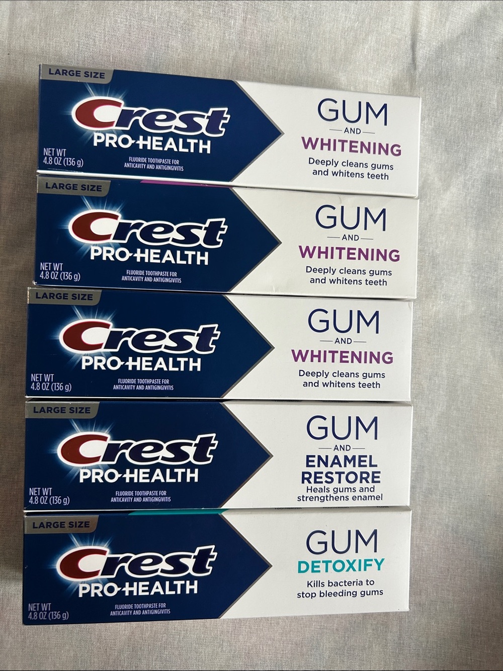 (5) Crest ProHealth Gum Care Toothpaste - large size NTW
